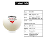 SANWEI ABS PRO 3-Star 40+ Table Tennis Balls 6pcs/box New Material ITTF Approved Seamed Ping Pong Balls for Competition Training
