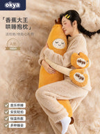 Okya Eggplant King Plush Sleep Pillow Soft Leg Clamp Pillow Soothing Comfortable Sleep Aid For Pregnant Women Cozy Bedroom Gift