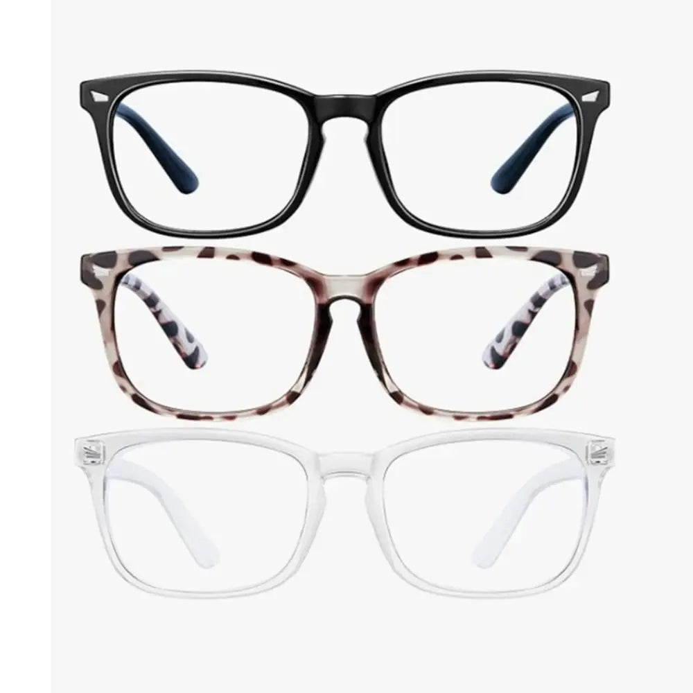 Portable Blue Light Blocking Glasses Black Leopard Square Anti Blue Ray Office Computer Goggles