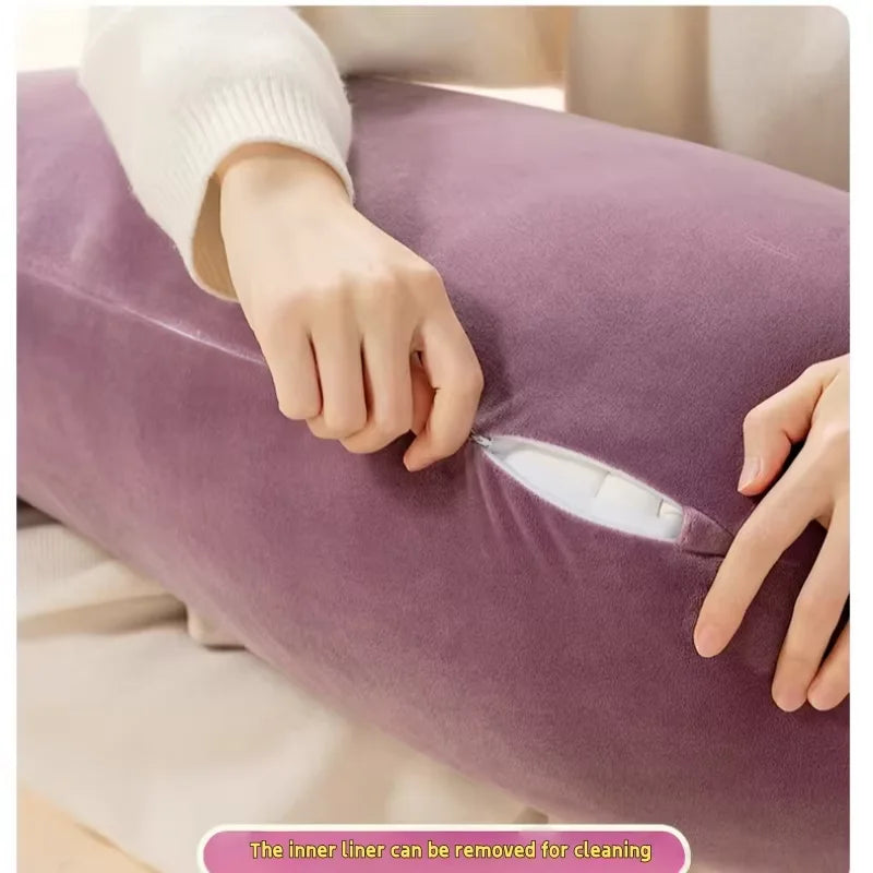 Okya Eggplant King Plush Sleep Pillow Soft Leg Clamp Pillow Soothing Comfortable Sleep Aid For Pregnant Women Cozy Bedroom Gift