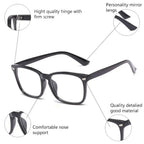 Portable Blue Light Blocking Glasses Black Leopard Square Anti Blue Ray Office Computer Goggles