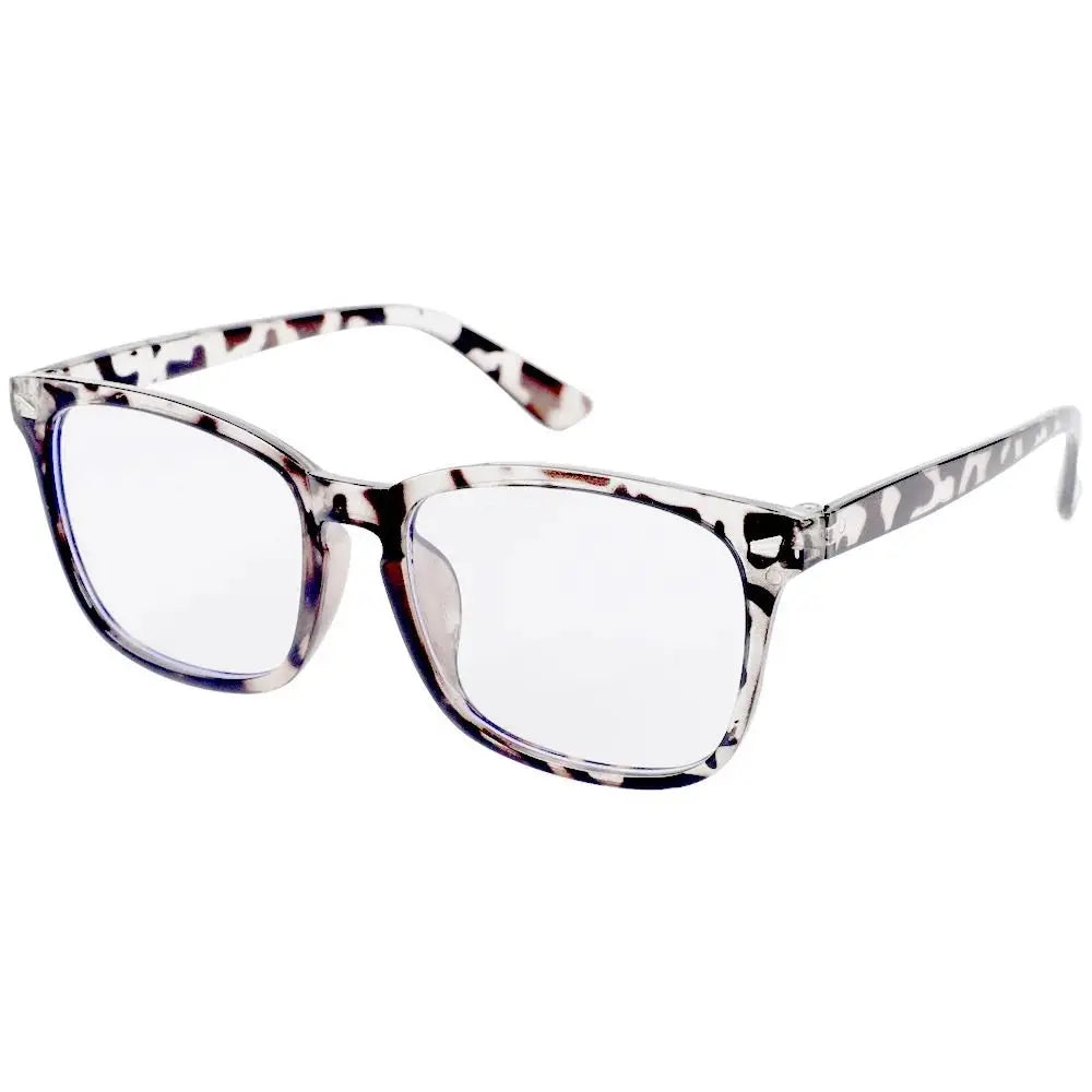 Portable Blue Light Blocking Glasses Black Leopard Square Anti Blue Ray Office Computer Goggles